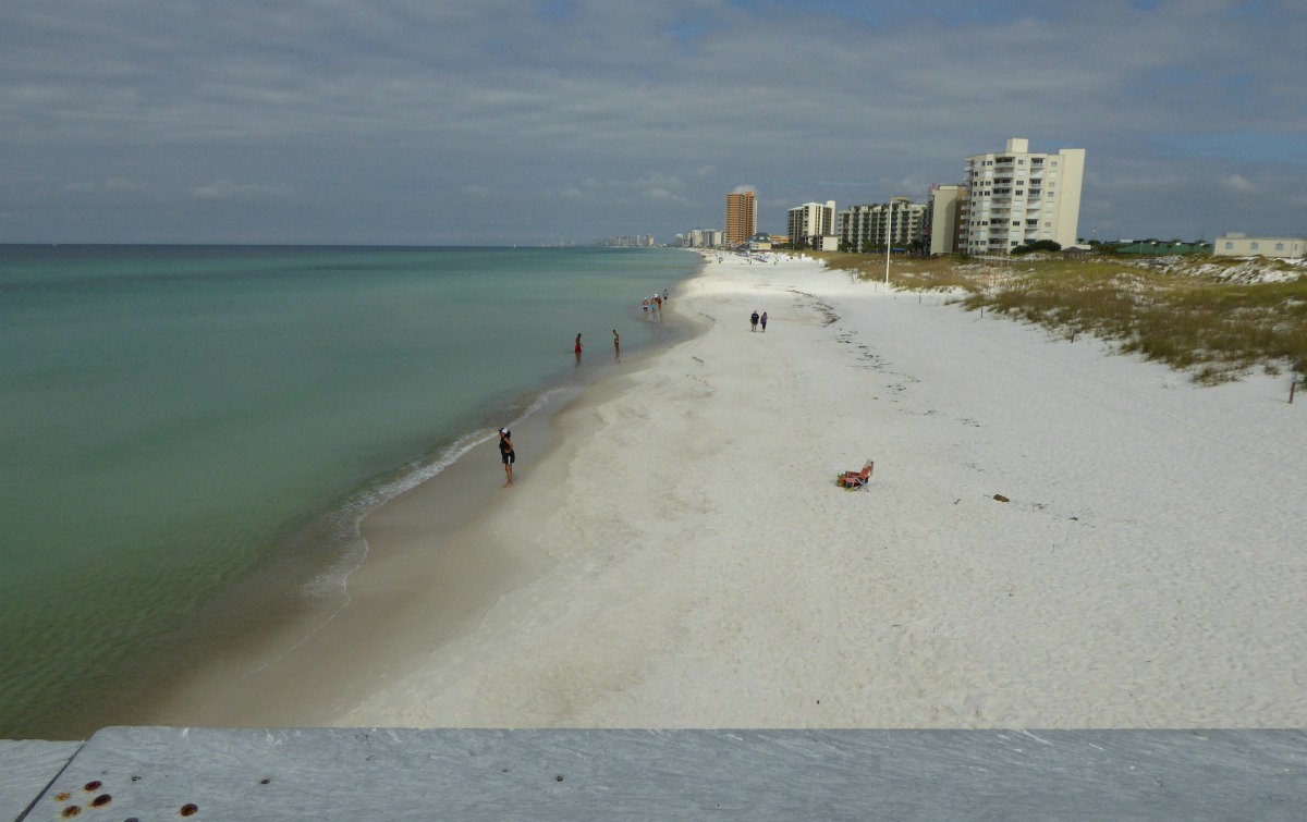 Free things to do in Panama City Beach Florida - walk on the expansive white sand beach.