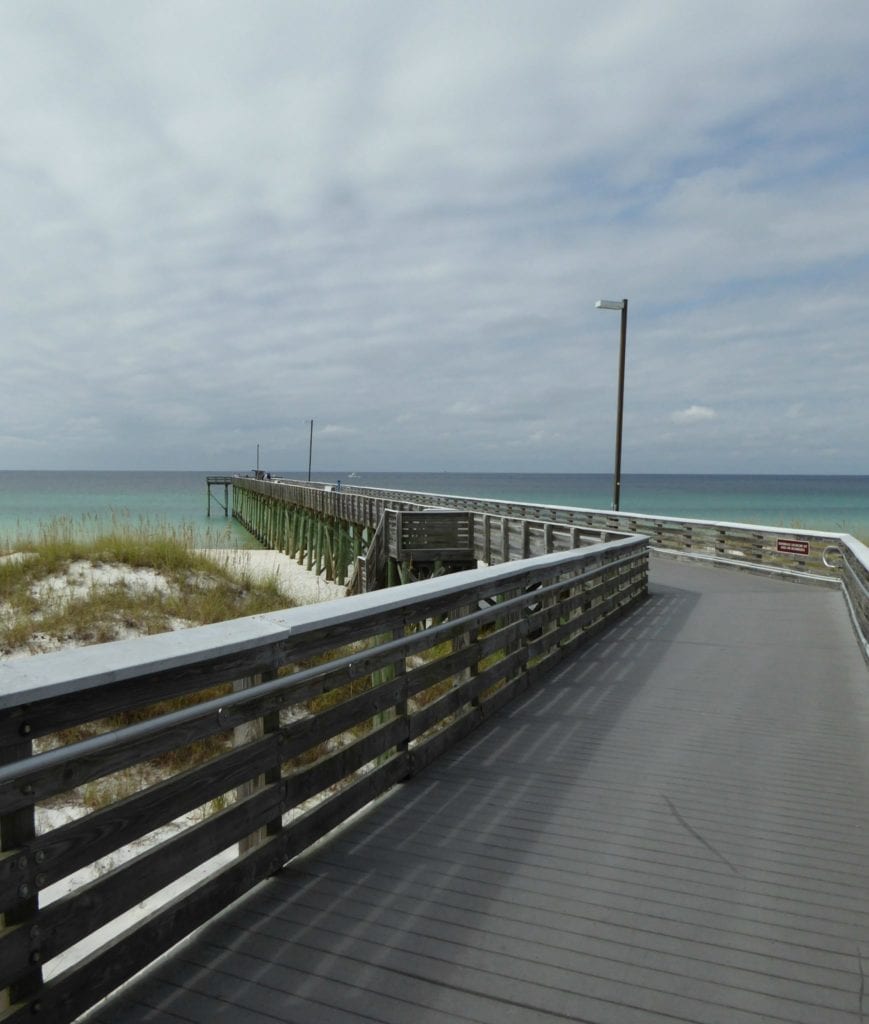 Free things to do in Panama City Beach Fl - take the boardwalk over to the expansive white sand beach.