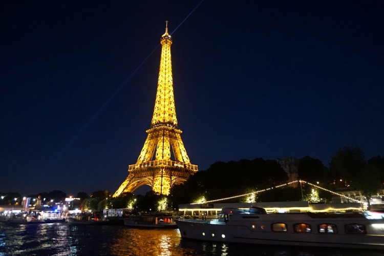 Eiffel Tower seen from the Seine River Cruise