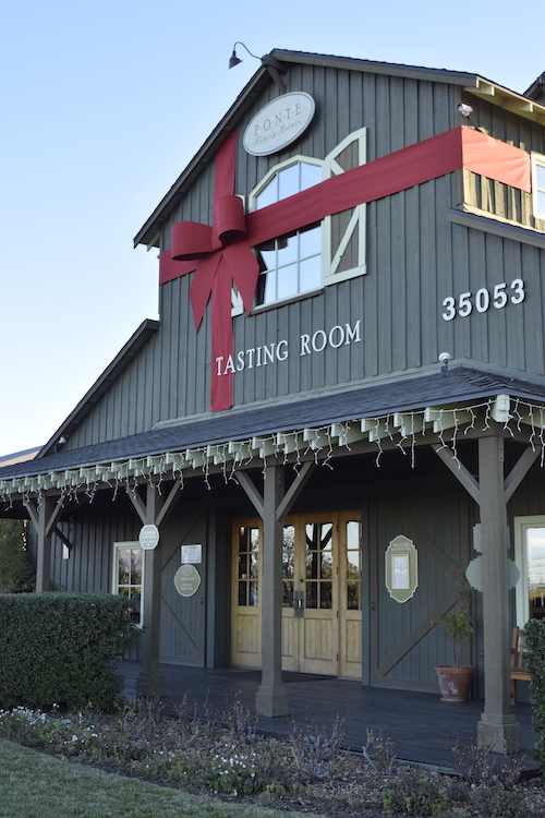 The Ponte Vineyard tasting room building.