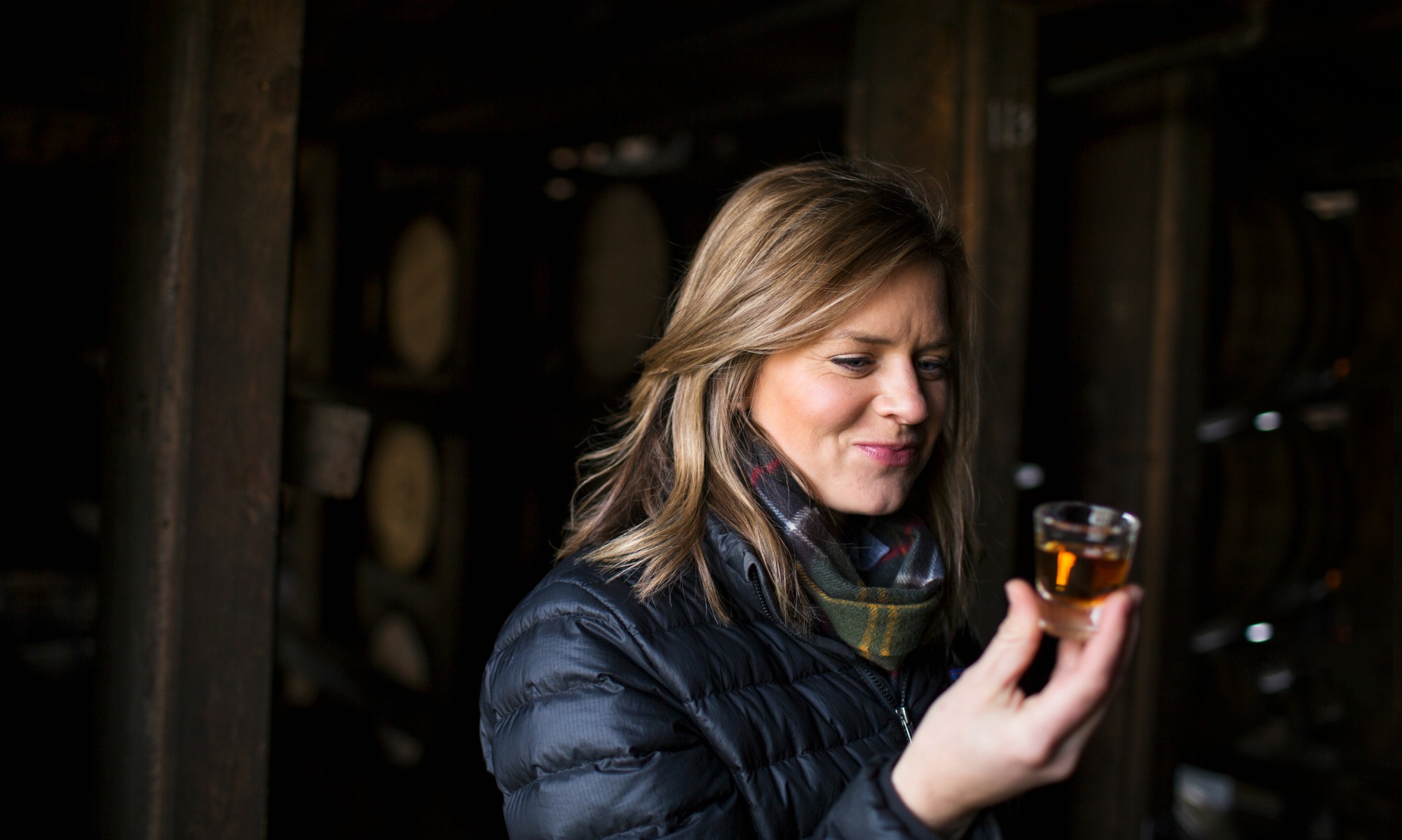 Bourbon tasting at Woodford Reserve.