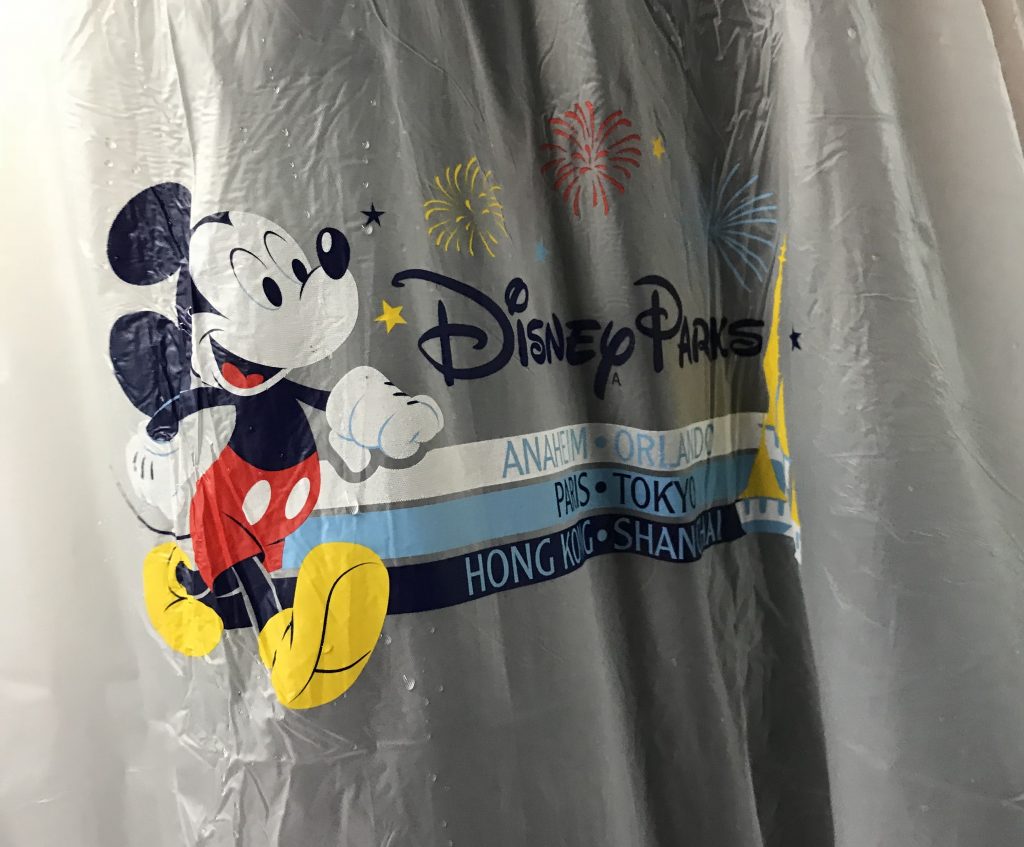 Disney Parks rain poncho can be a fun souvenir for Disney in the rain.