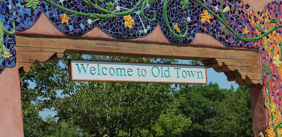 Old Town sign in Albuquerque