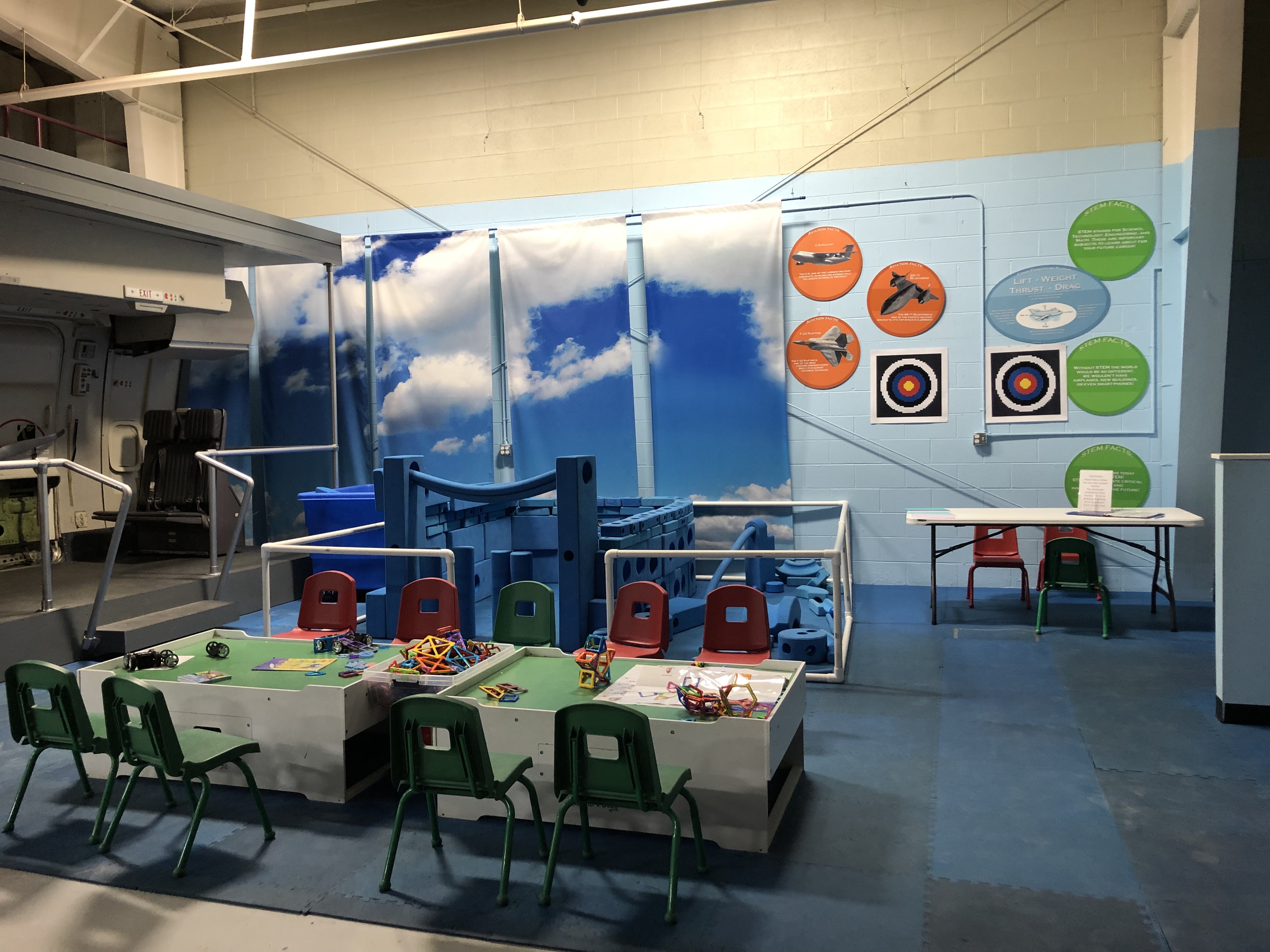 The exploration station at Yankee Air Museum in Ypsilanti.