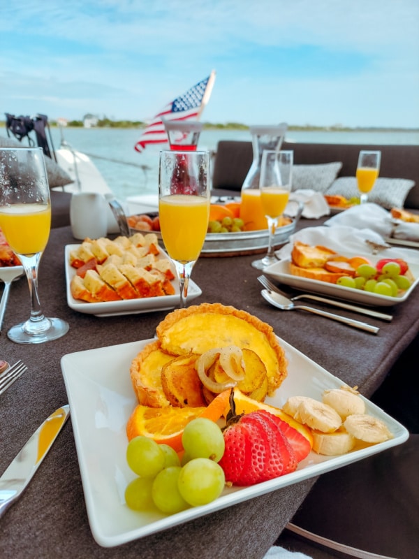 Families can have their fill of food and fun during the brunch sail with St. Augustine Sailing.