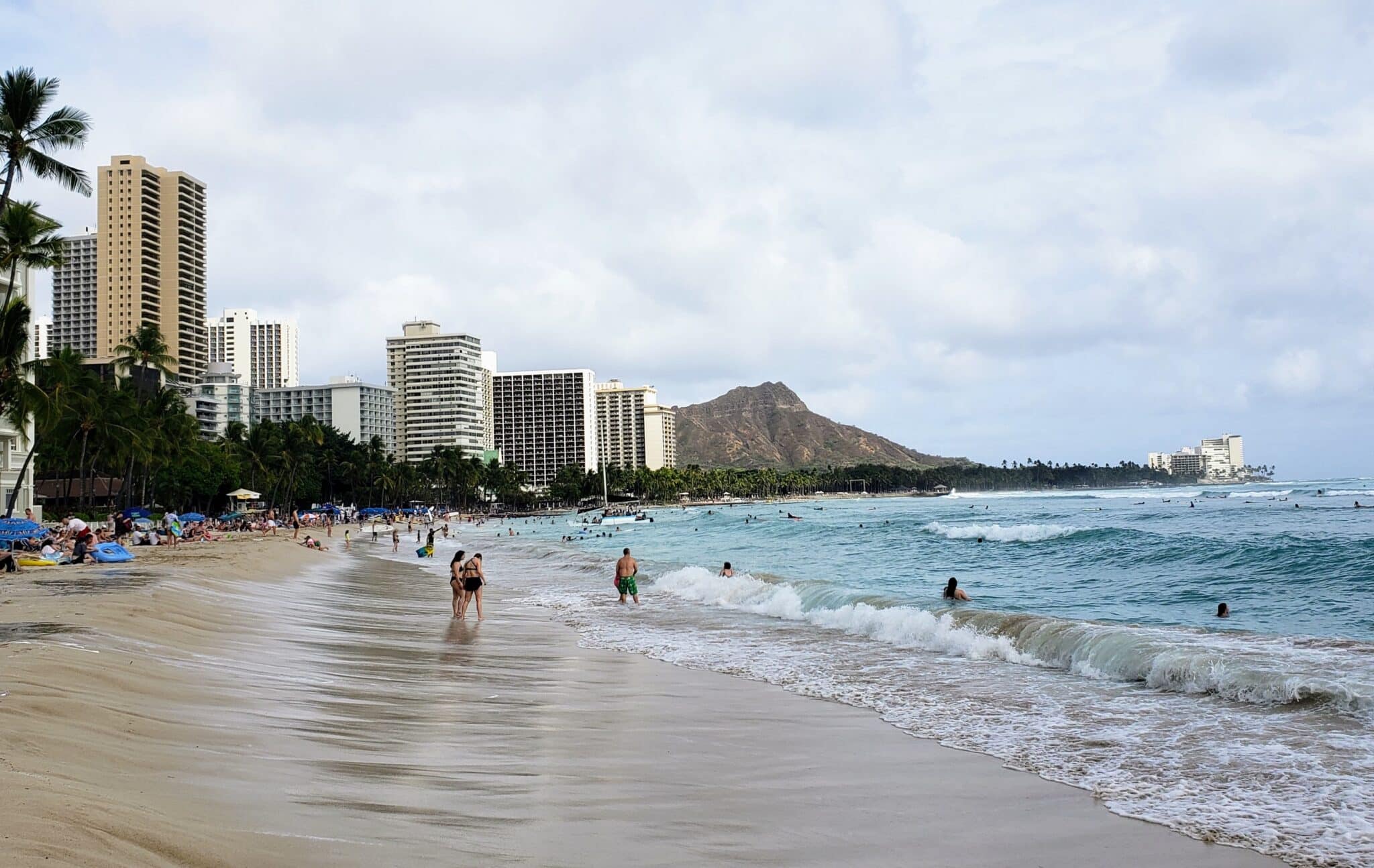 Spend time on the sandy beaches on the island of Oahu a great place to visit in March