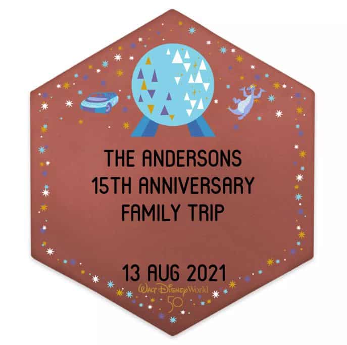 Walt Disney World Personalized 50th Anniversary EPCOT Commemorative Legacy Paver