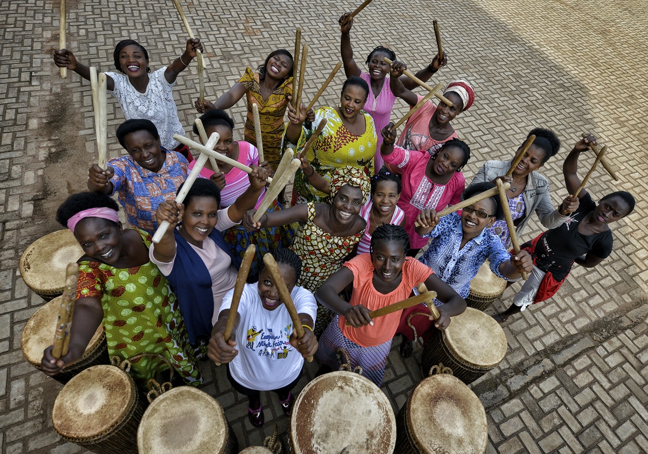 Rwanda Women Drummers - Global Family Travels tours