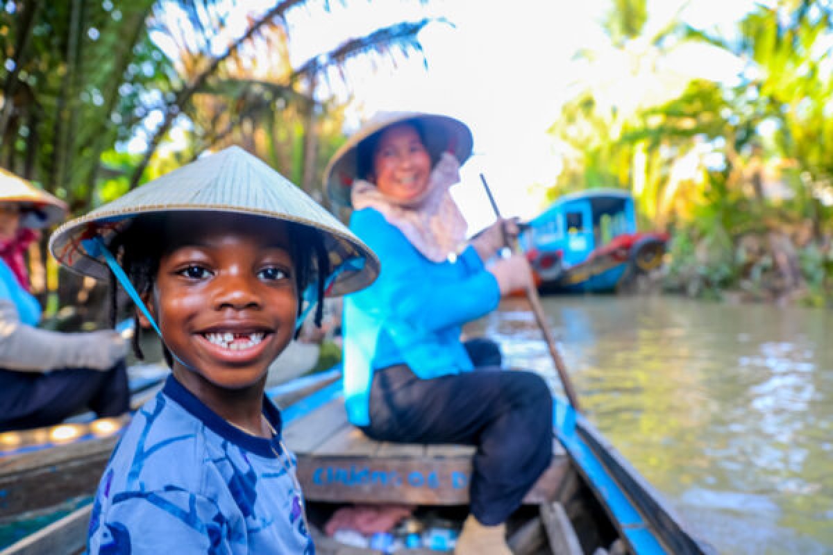 Child and woman in Vietnam, one of the best countries to visit with kids