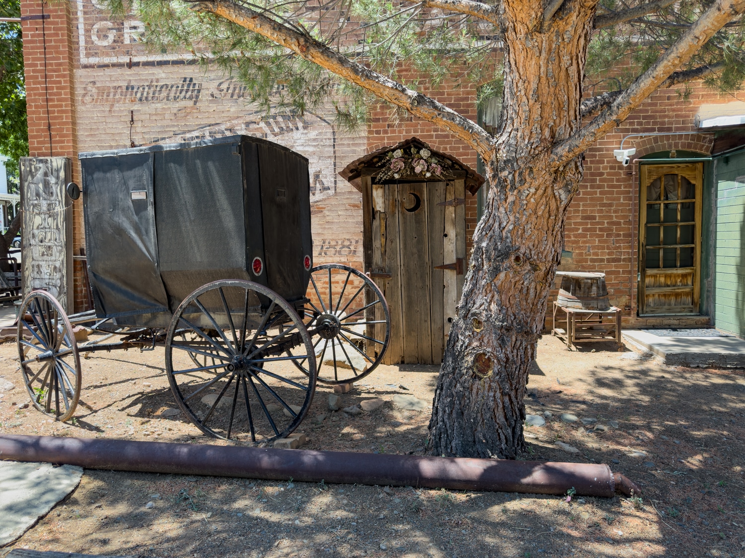 Historic Gem of Mayer, Arizona: A Charming Town in Yavapai County - Mayer Business Block Outhouse and Buggy