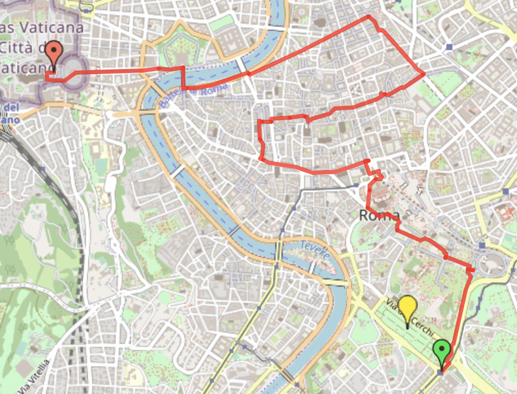 Rome’s Famous Sites in One Day - Map of Rome