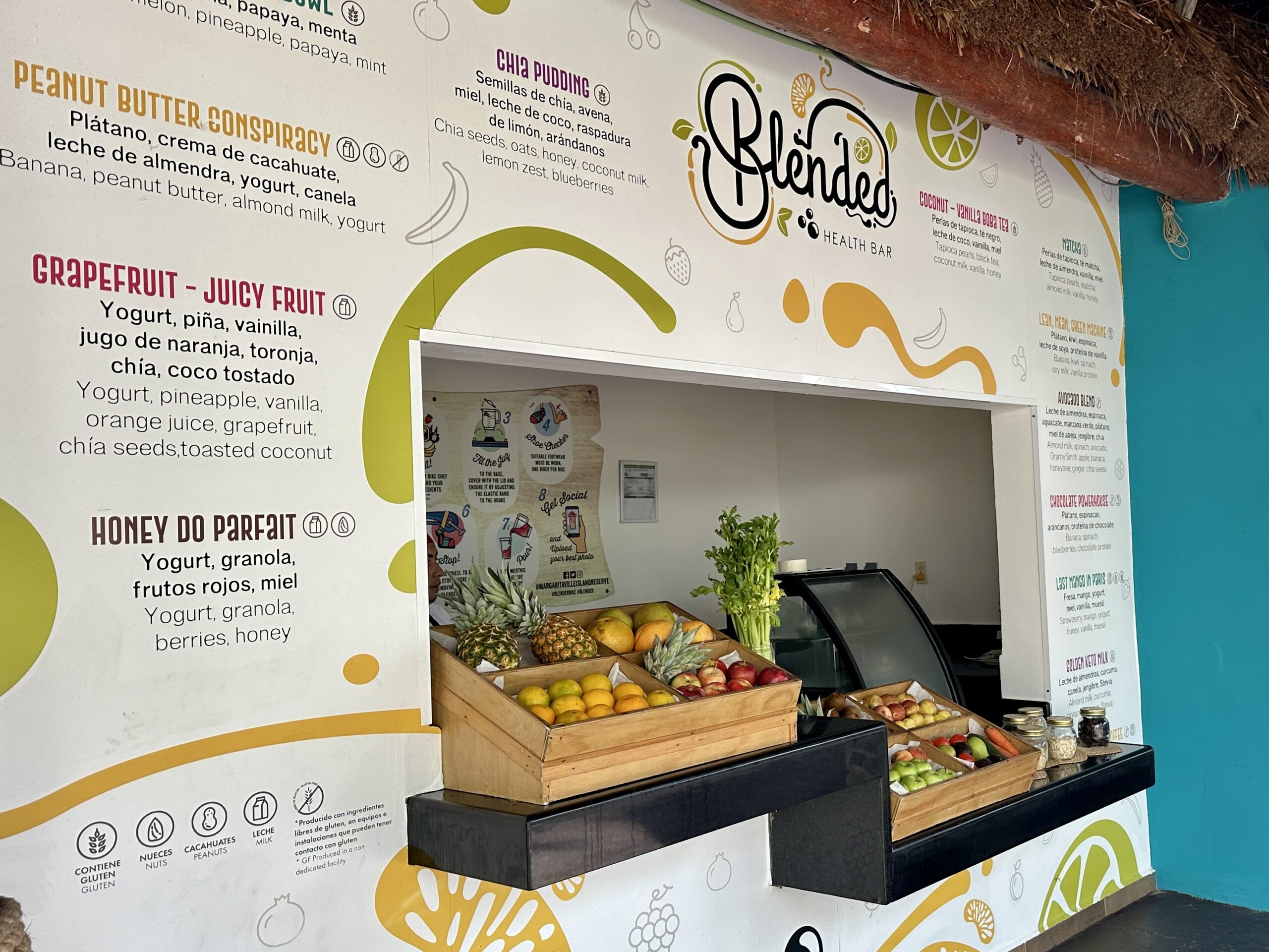 Exterior of Blended Smoothie Bar at Margaritaville Cancun