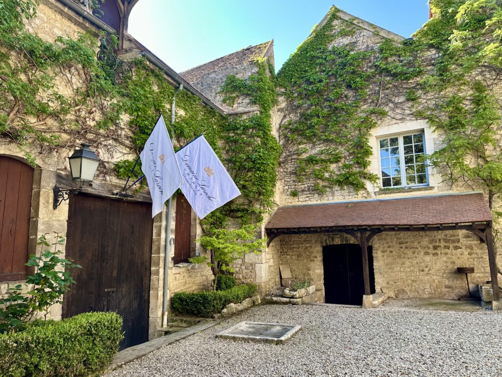 Courtyard of Domaine Laroche, a Chablis winery in Burgundy.