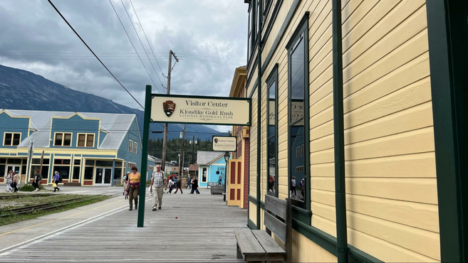 The Klondike Gold Rush Visitors Center in downtown Skagway..