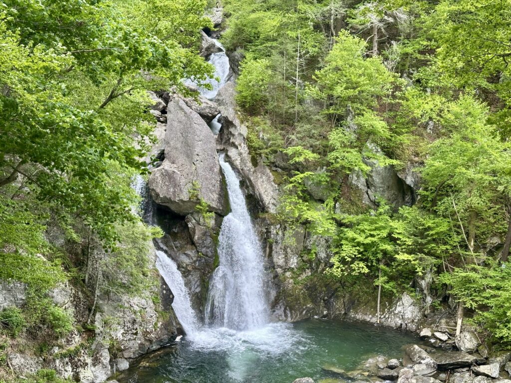Bash Bish waterfall, the highest in Massachusetts.