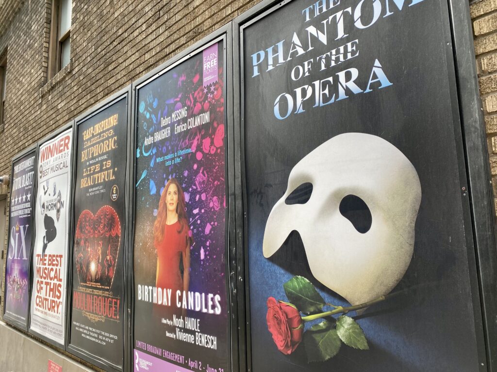 Broadway posters in NYC