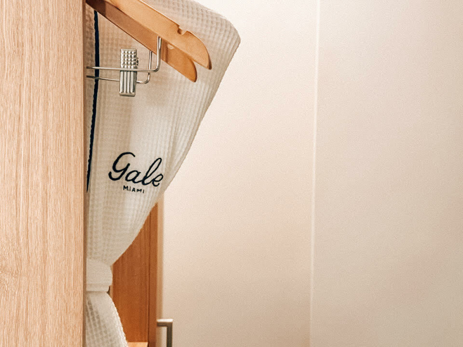 Robe hanging in the Closet at Gale Miami Hotel and Residences.