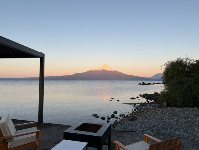 view of volcano from Hotel Awa