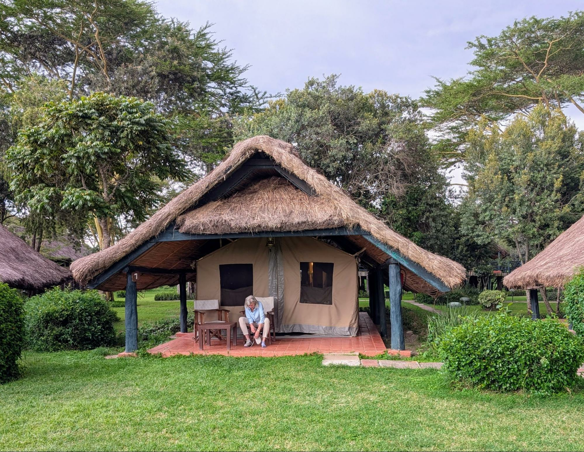 One of the glamping tents at Sweetwaters Serena Camp in Kenya