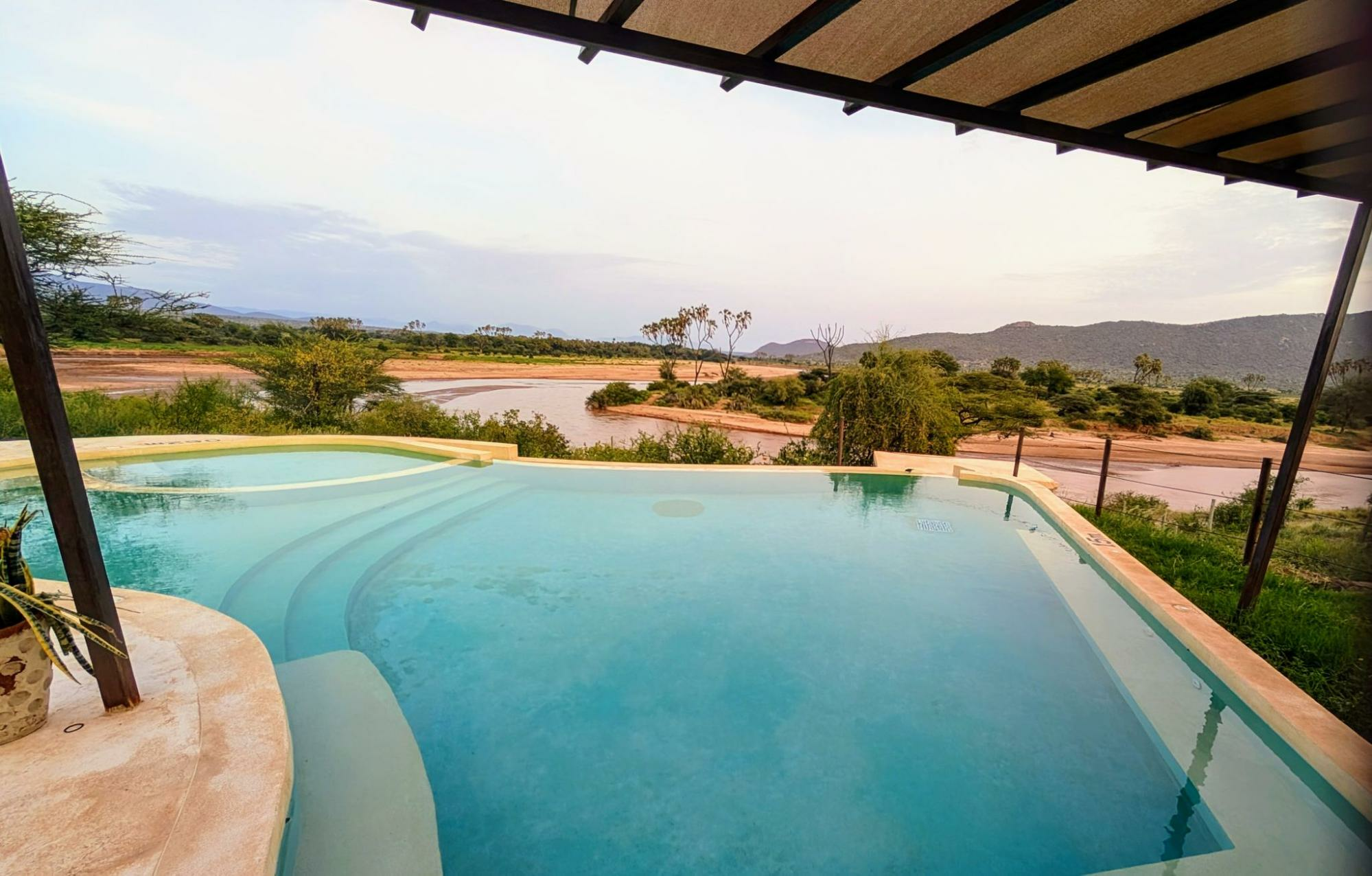Inifinity pool at the Surana Buffalo Springs hotel in Kenya