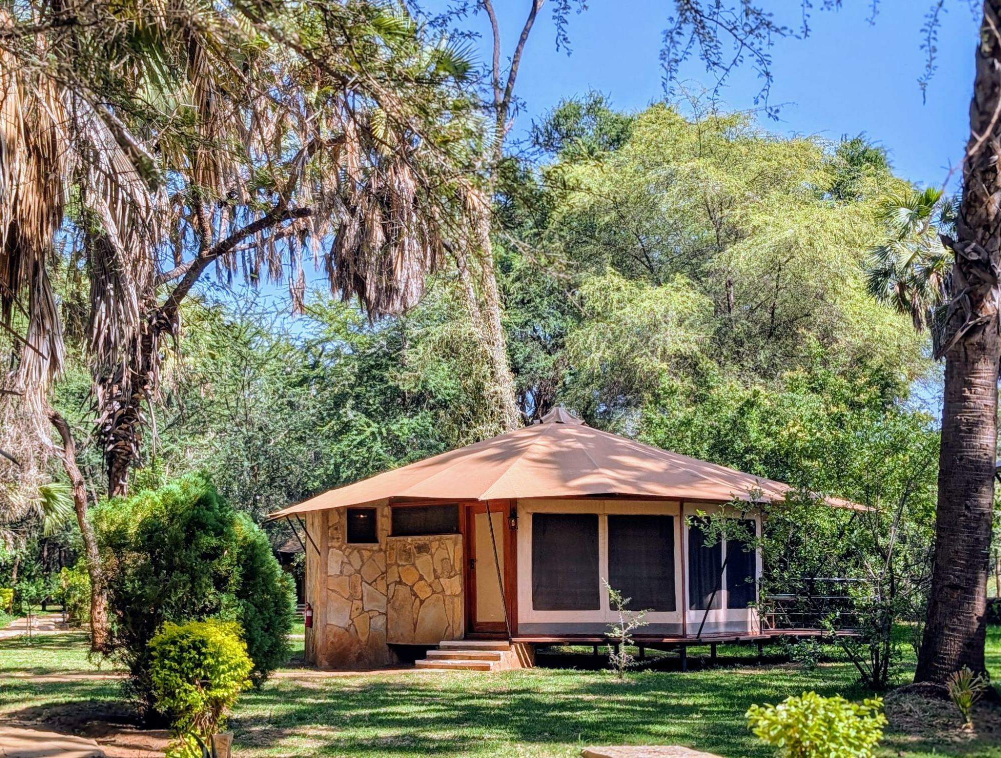 An octogon "tent" at Samburu Isiolo, a sister Ashnil resort near Surana Buffalo Springs in Kenya.