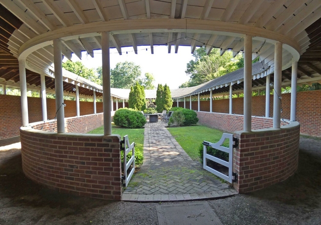 Indoor track at Ambrose Clark Stables.