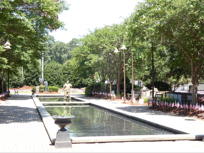Reflecting Pool at Memorial Garden.