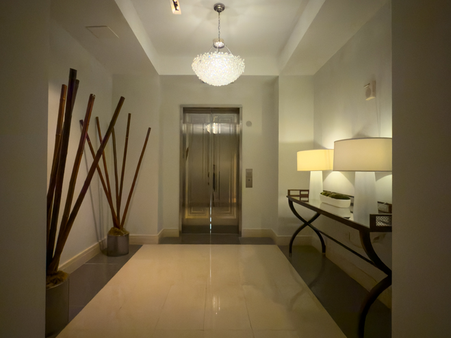 Waldorf Astoria Atlanta Buckhead elevator to indoor pool