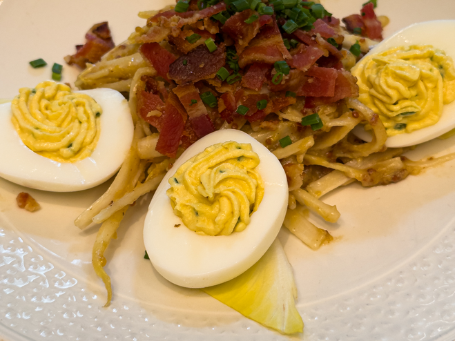 Waldorf Astoria Atlanta Buckhead deviled eggs at Brassica Restaurant