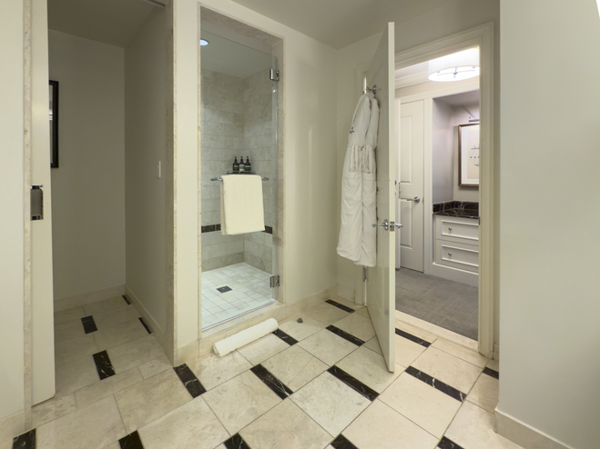 Waldorf Astoria Atlanta Buckhead bathroom in-suite.