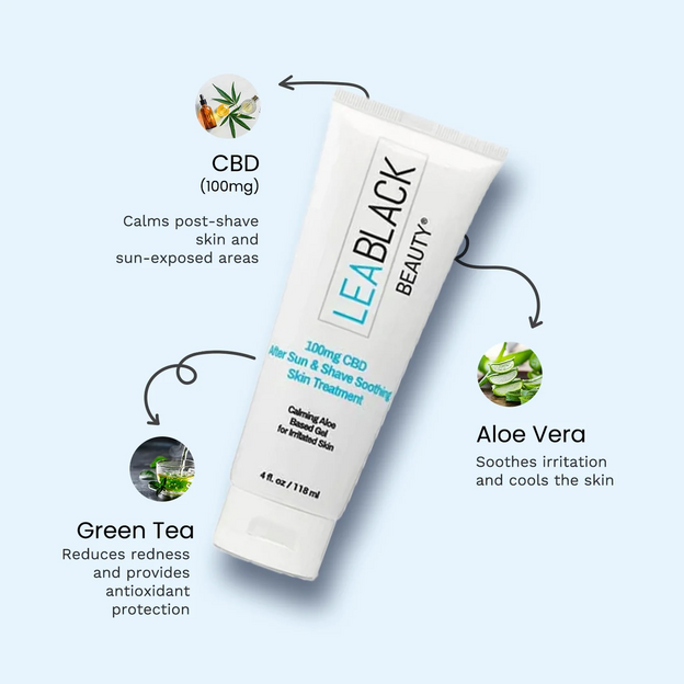 The Lea Black Beauty® After Sun & Shave Soothing Skin Treatment.