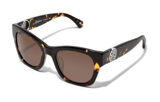 Brighton sunglasses with tortoiseshell and silver accent