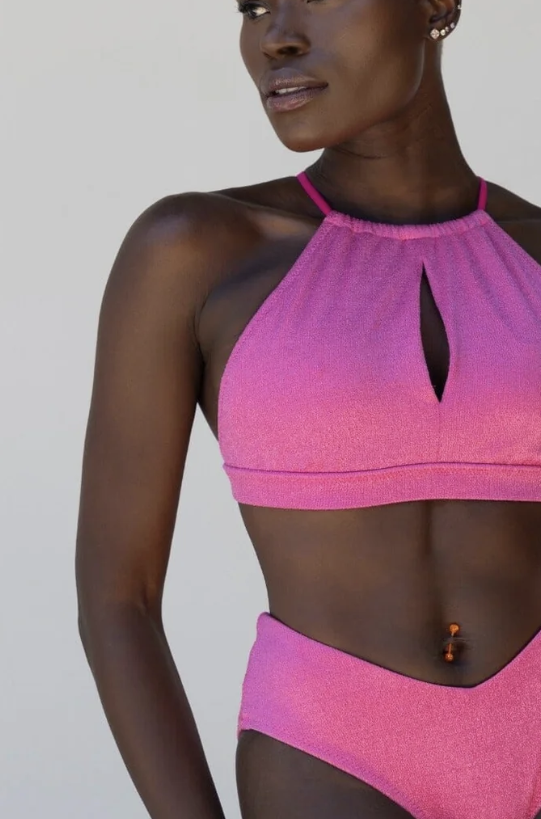 Hot Pink two-piece bathing suit from WET
