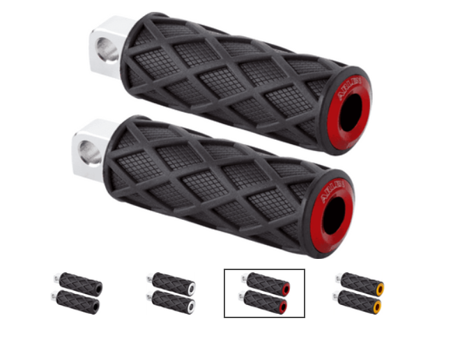Footpegs that match the stripes on your helmet.