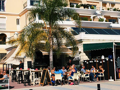 terrace area of an restaurant