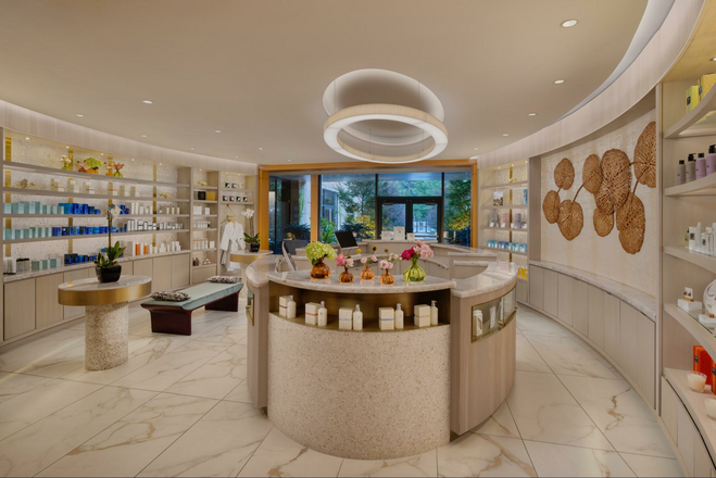 The Umstead spa reception area and boutique.