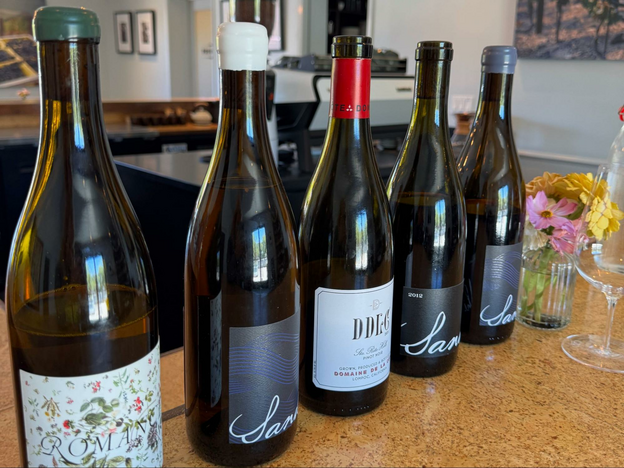 Wine options to choose from.