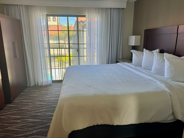 Bedroom at the Embassy Suites, Lompoc, CA.