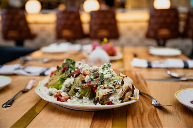 A grilled wedge salad from Supperland in Charlotte, NC