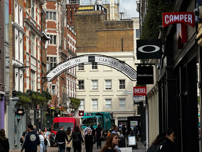 Carnaby Street shopping area in Soho.