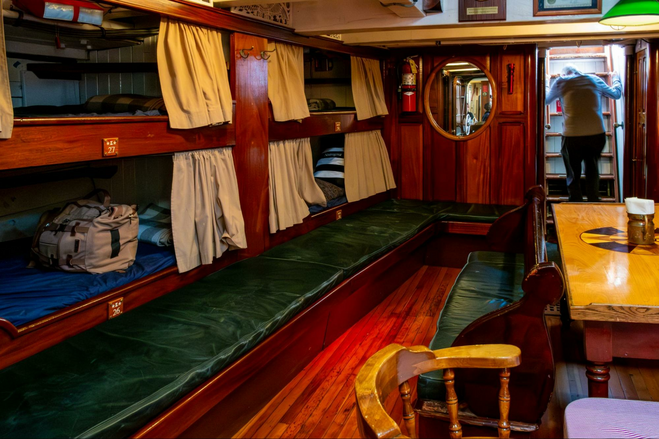 Accommodations on the Zodiac, a tall ship sailing in Bellingham, WA