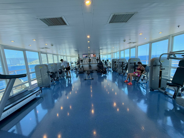 Fitness area on ship.