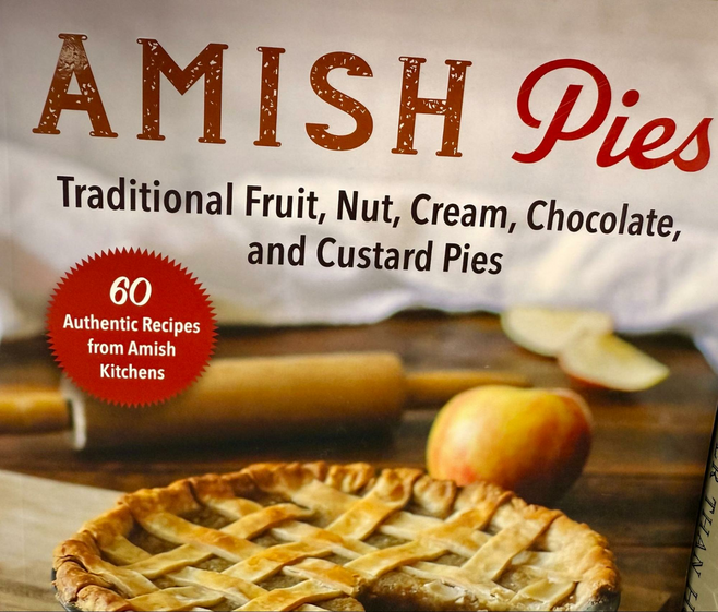 A cookbook dedicated to Amish pies features 60 recipes from Amish kitchens using fruit, nuts, creams, custards and chocolate.