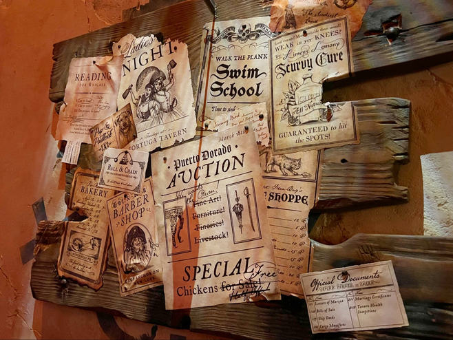 Pirate themed wall decor at The Beak and Barrel.