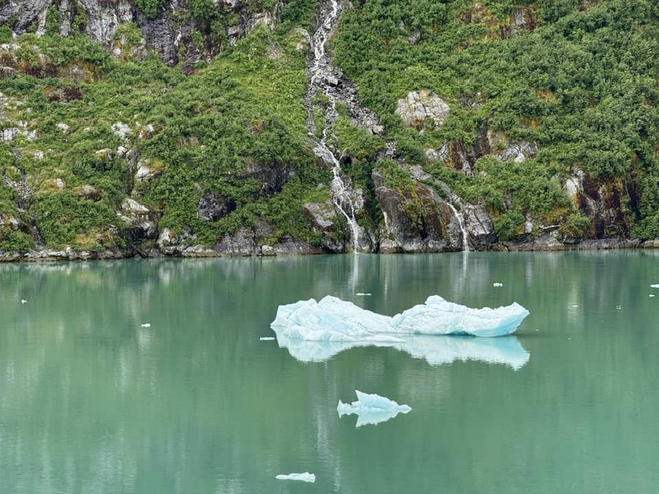 Glacier chunk viewed from Princess Alaska cruise deck.