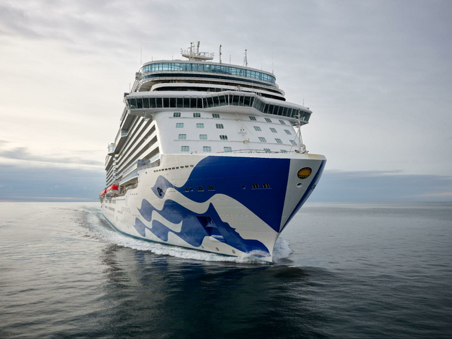 The Discovery Princess in the water in Alaska.