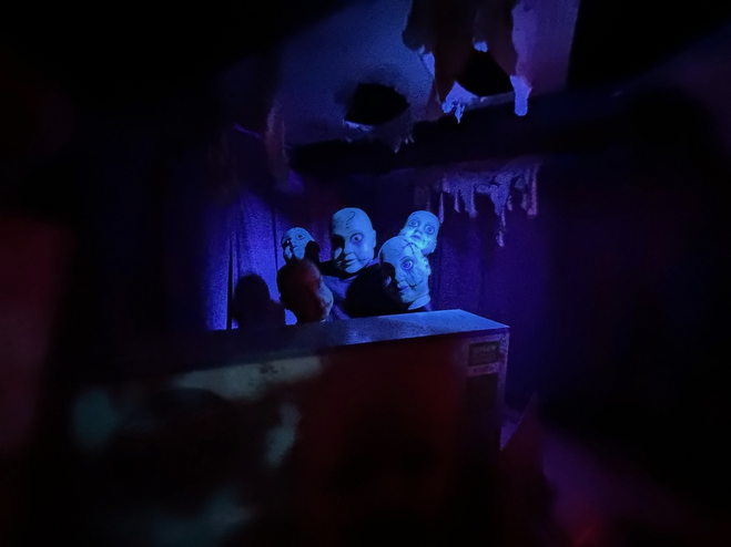 A multi-headed doll in a haunted house