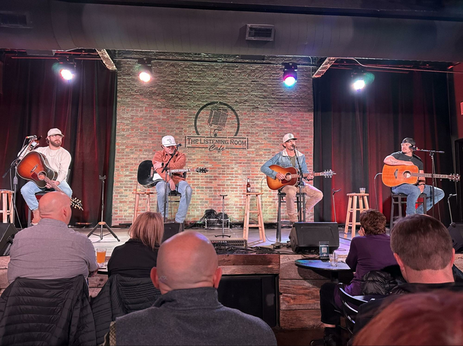 At the Listening Room Cafe to hear up-and-coming artists.