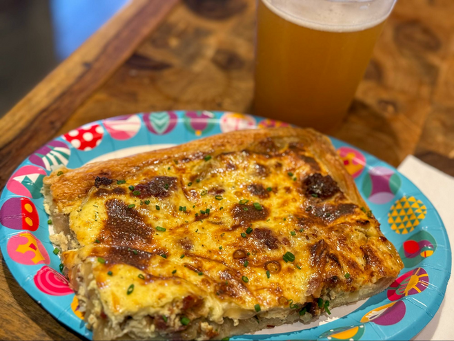 German onion cake with beer