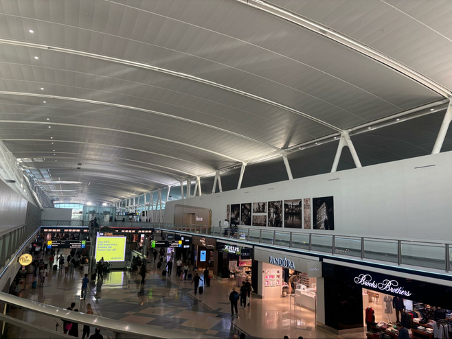 The check and lounge are above the rest of JFK.